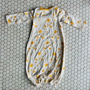 Hanna Andersson White Sleep Sack with Yellow Star Print